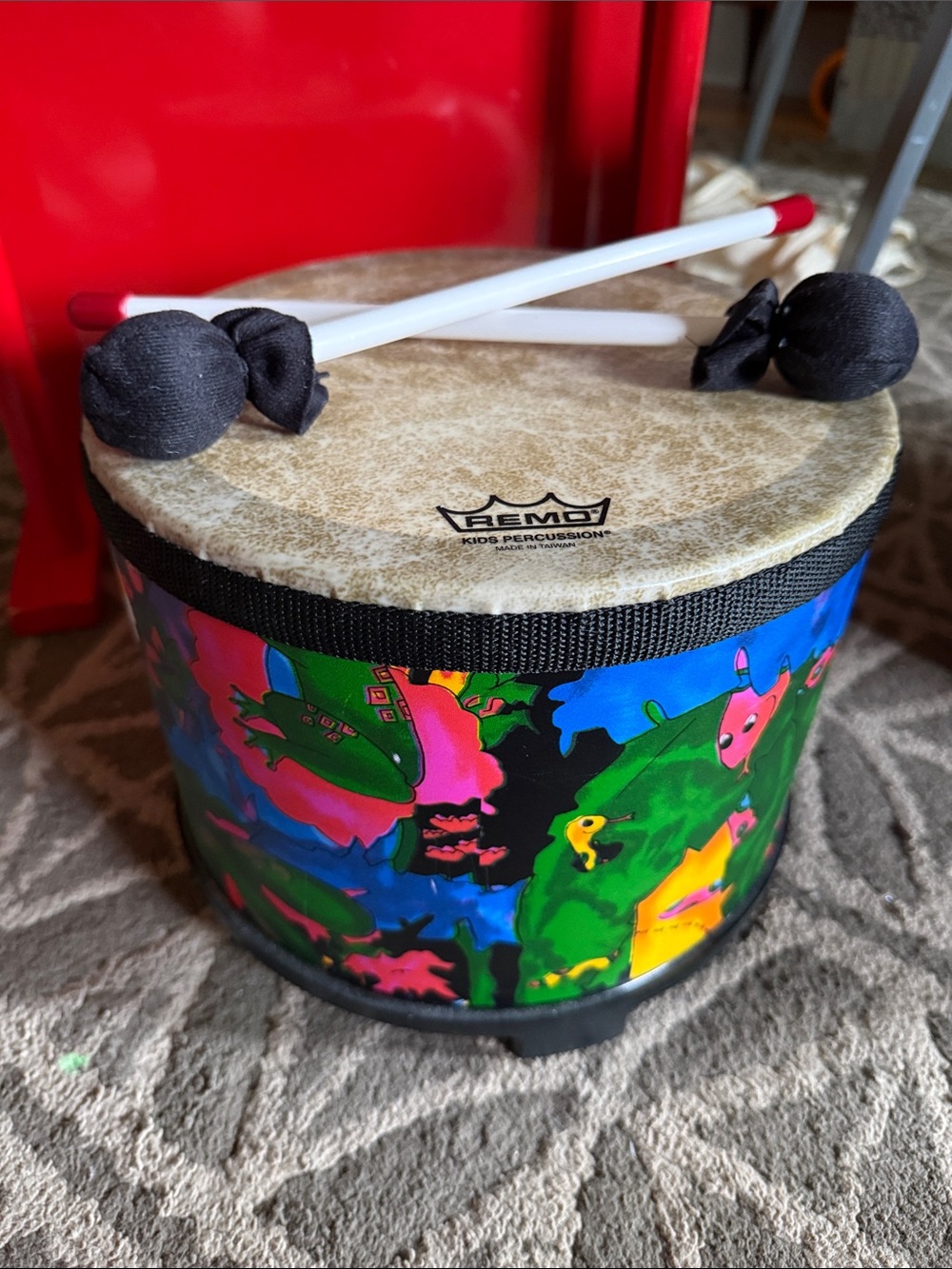 Kids Percussion Remo Drum - jungle design